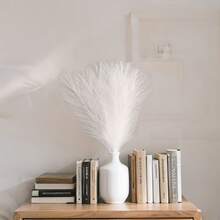 40Pcs Artificial Pampas Grass Bohemian Style Home Decor Vase Filler Artificial Plants Modern Garden Decoration - White - View 3