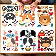 somoving 6/12pcs Cartoon Dog Stickers For Kids, DIY Dress-Up Stickers, Holiday Party Favor Bag Fillers, Classroom Craft Stickers - Multicolor - View 2