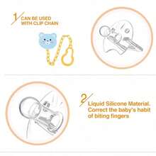 1pc/2pcs Transparent Silicone Baby Pacifier, Silicone Material, Heat Resistant Up To 120°C, Sterilizable, Material, Soft And Elastic, Easy To Clean, Day And Night Models, Suitable For Babies 3 Months And Older For Daily Use - Clear - View 4