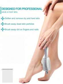 1pc Foot Pumice Stone Dead Skin Remover Brush, Unisex Foot Care Tool, Dry And Wet Use - Grey - View 6