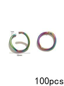 100Pcs 304 Stainless Steel Open Jump Rings, Multi‑Color Connector Rings, Charms For Jewelry Making, DIY Necklace Bracelet Earring Making Supplies - Open Ring - View 12