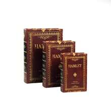 2pcs Wooden PU English Classic Literature Pattern Book-Shaped Desktop Decor, Storage Box, Jewelry Box, Hidden Secret Storage For Jewelry, Keepsakes And Gifts - Multi-color - View 4