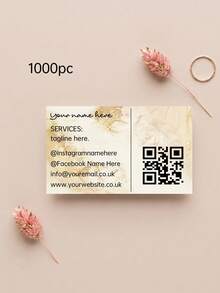 200/500/1000pcs Custom Text Business Card With QR Code,Customized Card For Small Business Owner,Entrepreneur,Beauty Salon,Studio,Company Office Supplies,Customizable Business Visiting Cards - Multicolor - View 9