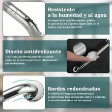 Set 2 Barras de Apoyo de Acero Inoxidable 60 cm, Pasamanos Antiderrapantes para Baño, Cama y Escaleras, Diseño Resistente y , Soporte Práctico para Mayor Estabilidad y Comodidad en el Hogar - Plateado - Ver 7