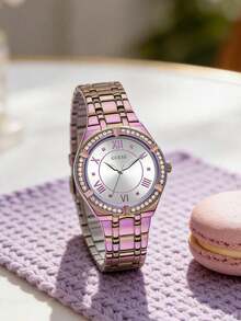 GUESS Lady Frontier Women Chronograph Watch 40mm Iridescent Rainbow Stainless Steel Case Full Crystal Paved GW0044L1 - one-size - View 11