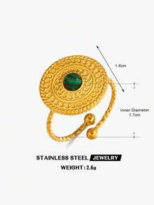3PCS/1PC Stainless Steel Minimalist Geometric Round Ring, Suitable For Women's Daily And Party Wear - Multicolor - View 10