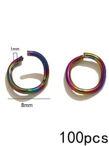 100Pcs 304 Stainless Steel Open Jump Rings, Multi‑Color Connector Rings, Charms For Jewelry Making, DIY Necklace Bracelet Earring Making Supplies - Open Ring - View 10
