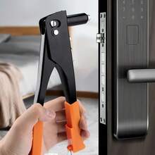 1pc 9.5 Inch Hand Rivet Gun, Manual Pop Riveter Tool With 4 Interchangeable Nozzles, Labor‑Saving Hand Operated Riveting Gun For Metal Repair, Furniture Assembly, Household DIY And Industrial Hardware Projects - Riveter - View 11