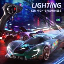 Xe drift RC 4WD tốc độ cao, drift đa hướng, đèn pha LED, kèm lốp dự phòng và chướng ngại vật, sơn kim loại gradient đổi màu, thân ABS chống va đập, đua mọi địa hình trong nhà và ngoài trời, cho trẻ 14+, quà tặng hoàn hảo - Nhiều màu - Xem 11