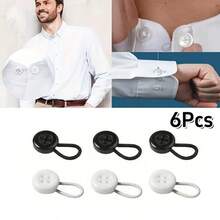 6/8/12/16Pcs Expandable Waist Buttons, No-Nail Seamless Detachable Cuff & Collar Shirt Extender Buttons, Elastic Adjustable Stretch Buttons, Unisex - Multicolor - View 26