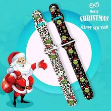 The Grinch Christmas Series Apple Silicone Watch Band Printed Compatible With Apple S10/11 - Multicolor - View 8