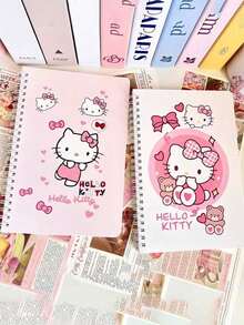 1/2/4pcs Cute Hello Kitty Spiral Notebook A7 Pink Cartoon Kitty Print Coil Diary, Portable Ruled Writing Journal, Adorable Stationery Notebook, Suitable For Girls Teenagers School Office Supplies - A - View 3