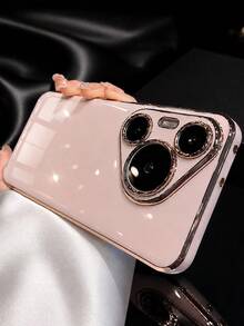 MewTrek 奢華電鍍手機殼，新款時尚矽膠防震軟殼，適用於 iPhone / Galaxy Hot Reno Honor - 粉色 - 查看 3