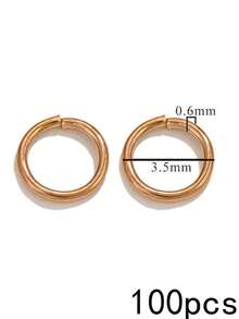 100Pcs 304 Stainless Steel Open Jump Rings, Multi‑Color Connector Rings, Charms For Jewelry Making, DIY Necklace Bracelet Earring Making Supplies - Open Ring - View 9