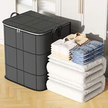 Double Zipper & Handle Space-Saving Thickened Quilt Storage Bag, Moving Packing Bag For Clothes, Comforters, Bedding, Suitable For Moving, Travel, Storage Basket & Underbed Storage, Large Capacity Bag-In-Bag Organizer, Large Capacity Outdoor Storage Bag, Extra Large Capacity Grey Foldable Wardrobe Storage Box, Large Stackable Laundry Storage Bag, Suitable For Quilts, Sheets, Clothes And Underwear - Portable, Lightweight, With Zipper And Handle For Easy Carrying, Laundry Basket - Multicolor - View 7