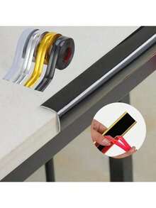 1 Roll 2cm X 3m Self-Adhesive Decorative Edge Tape, PVC Wall Trim, For Tile Edges And Corner Decoration - A - View 4
