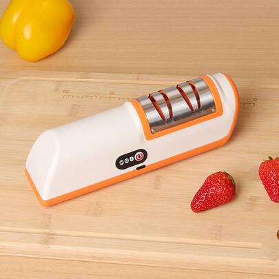 Professional USB Rechargeable Portable Electric Knife Sharpener, Adjustable 20 Degree Straight Blade Sharpener, For Kitchen Knives, Slicing Knives, Santoku Knives, Peeling Knives, Small Knives, Ceramic Knives Grinding And Polishing