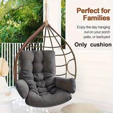 1pc Multi-Functional Rocking Chair Cushion, Suitable For Chair, Hanging Basket And Lounge Chair, Egg-Shaped Hammock Base Cushion, Comfortable Hanging Seat Cushion - Hammock Chair Cushion - View 1