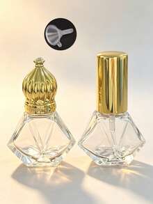 Botol Parfum Isi Ulang Portabel, Botol Semprot dan Silinder Kosong dari Kaca Potong dengan Tutup Mahkota, Wadah Parfum Mini untuk Tas Tangan Wanita, Aksesori Kosmetik Kecantikan untuk Penggunaan Sehari-hari dan Hadiah - MultiWarna - View 9