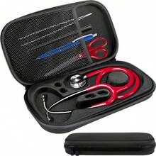 Lightweight Portable EVA Stethoscope Carrying Case, Hard Shell Storage Box With Handle & Double Zipper, Nurse Organizer Bag For Nursing Students, Fits Pen Lights Tweezers Scissors, Home Clinic Travel Use, Mesh Pocket & Soft Lining, Empty Case Only - Multicolor - View 10