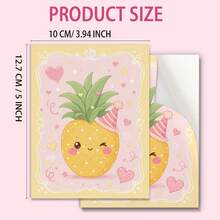 10pcs Cute Fruit Self Adhesive Stickers, Colorful Cherry Strawberry Grape Lemon Pineapple Decorative Decals For Notebook, Wall, Cabinet, Gift Box & DIY Decor - 10Pcs - View 11