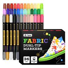 24/36 Colors Fabric Marker Set, Colorful Markers, Non-Erasable Fabric Paint - For T-Shirts, Bags, Textiles, Canvas, Canvas Bags, Shoes, Pillowcases, Etc. - Multicolor - View 11