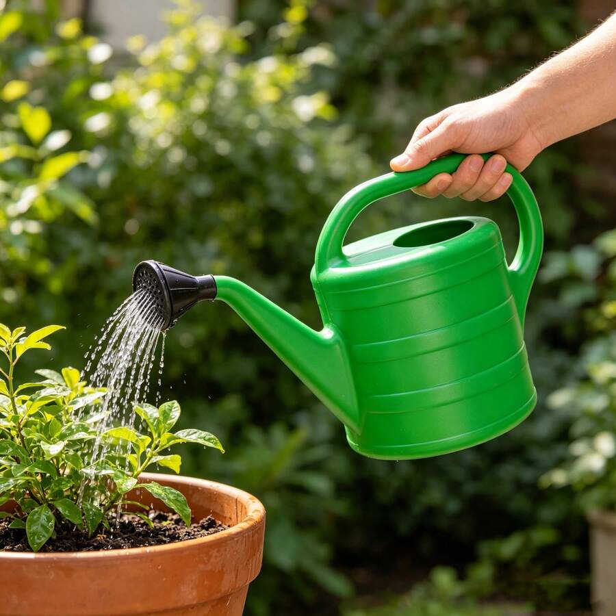 1pc Plastic Long Spout Watering Can With Detachable Rose Head, 2L/5L/8L/10L/15L Large Capacity Plant Sprinkler Pitcher For Garden & Patio (Random Color) - A - View 1