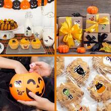 1500pcs Halloween Stickers, Pumpkin Decorative Stickers, Gift Wrapping Stickers, Halloween, Christmas Gift Decorative Stickers - A - View 4