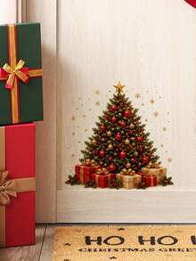1pc Multi-Style Christmas Decoration, Creative Christmas Tree Wall Sticker, Letter & Snowflake Decor, Penguin Stacked Design, PVC Self-Adhesive Removable Wall Decal, Suitable For Bedroom, Living Room, Stair Corner, Dining Room, Bathroom, Home Wall Decor, Switch Decoration - Multiple Styles - View 16