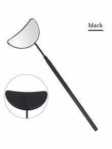 1pc Crescent Shaped Eyelash Extension Inspection Mirror, Stainless Steel Eyelash Inspection Mirror - Multicolor - View 8