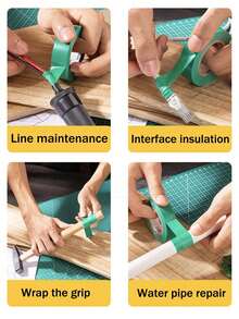 1‑Roll Pack, High‑Temperature Resistant Rubber Electrical Tape, Durable, Flexible And High‑Insulation Performance. Suitable For High‑Temperature Environments Such As Industry, Household Appliances, Machinery And Electrical Connections. - Multicolor - View 7