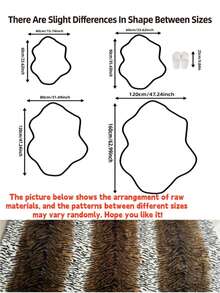 1件不對稱虎紋人造毛皮地毯，柔軟蓬鬆動物印花人造兔毛地毯，適用於臥室客廳家居裝飾，門墊，小地毯，歡迎墊，地毯，地板墊，廚房地毯，家居裝飾，前門墊，區域小地毯，家居裝飾，區域地毯，花園地毯，毛茸茸地毯，冬季毛絨地毯，冬季主題家居裝飾 - 彩色 - 查看 6