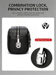 1pc Men's PU Large Capacity Clutch Bag, Anti-Theft Design, Password Lock, Personal Items Storage Bag, Toiletry Bag, Multi-Card Slot Wrist Bag, Perfect Gift For Boyfriend - Clutch Bag - View 7
