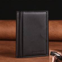 forwenw Unisex Card Holder, 5 Card Slots, Magnetic Phone Card Holder, RFID Blocking, With Coin Pocket - Black - View 7