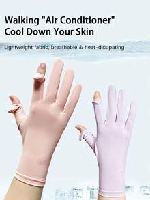 1 Pair Women's UV Protection Anti-Slip Touchscreen Gloves For Driving, Cycling And Electric Scooter - A - View 3