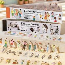 1pc/2pcs Mini Character Sticker Book, Multiple Different Style Character Stickers, Vibrant Colors And Exquisite Illustrations, Multi-Functional Scrapbook Stickers For Decoration, Art Journal, Card Making, Handmade DIY Stickers, Holiday Gift - Sticker Book - View 3