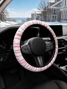 ROSEKEY 1PC Elastic Cow-Print Plush Steering Wheel Cover, Soft And Non-Slip Car Steering Wheel Protector Without Inner Rim, Cute Car Interior Cover For Women, Suitable For Sedans, SUVs And Trucks, Comfort Car Accessory.,Car Accessories For Women. - A - View 10