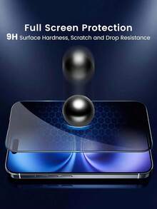 ZYSHI Screen Protector For 17, 16 Pro Max, 16 Pro, 16e, 16, 16 Plus, 15 Pro Max, 15, 15 Pro, 15 Plus, Anti-Peeping Privacy Protection, Ultra-Clear Tempered Glass, 9H Hardness, Hook And Loop Installation, 2 Packs, Must Have - Clear - View 4
