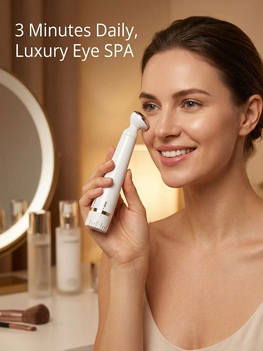 AXH. New Ultrasonic Eye & Face Massager Lip & Face Massage Skincare Pen, Caring For Eye Health & Beauty - White - View 1