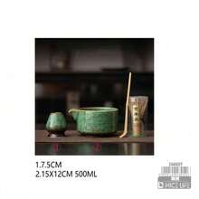 Complete Matcha Ceremony Set, 5 Styles To Choose From, Ceramic Matcha Bowl With Spout, Bamboo Broom And Broom Holder - Multicolor - View 15