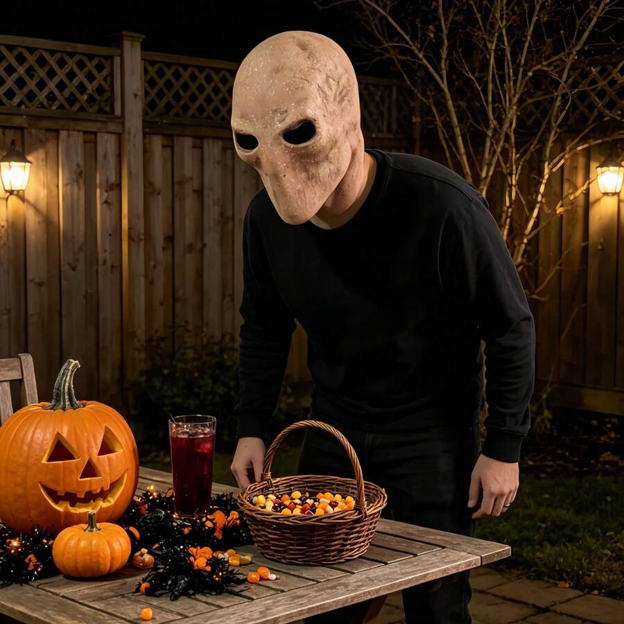 1pc Alien Head Mask For Yard Party, Chase Game, Prank Entertainment, Gift Surprise - Alien - View 1