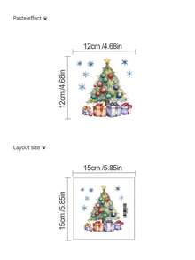 1pc Multi-Style Christmas Decoration, Creative Christmas Tree Wall Sticker, Letter & Snowflake Decor, Penguin Stacked Design, PVC Self-Adhesive Removable Wall Decal, Suitable For Bedroom, Living Room, Stair Corner, Dining Room, Bathroom, Home Wall Decor, Switch Decoration - Multiple Styles - View 10