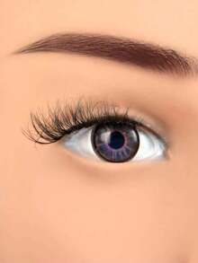 7 Pairs 15mm Cat Eye False Eyelashes - Black - View 2
