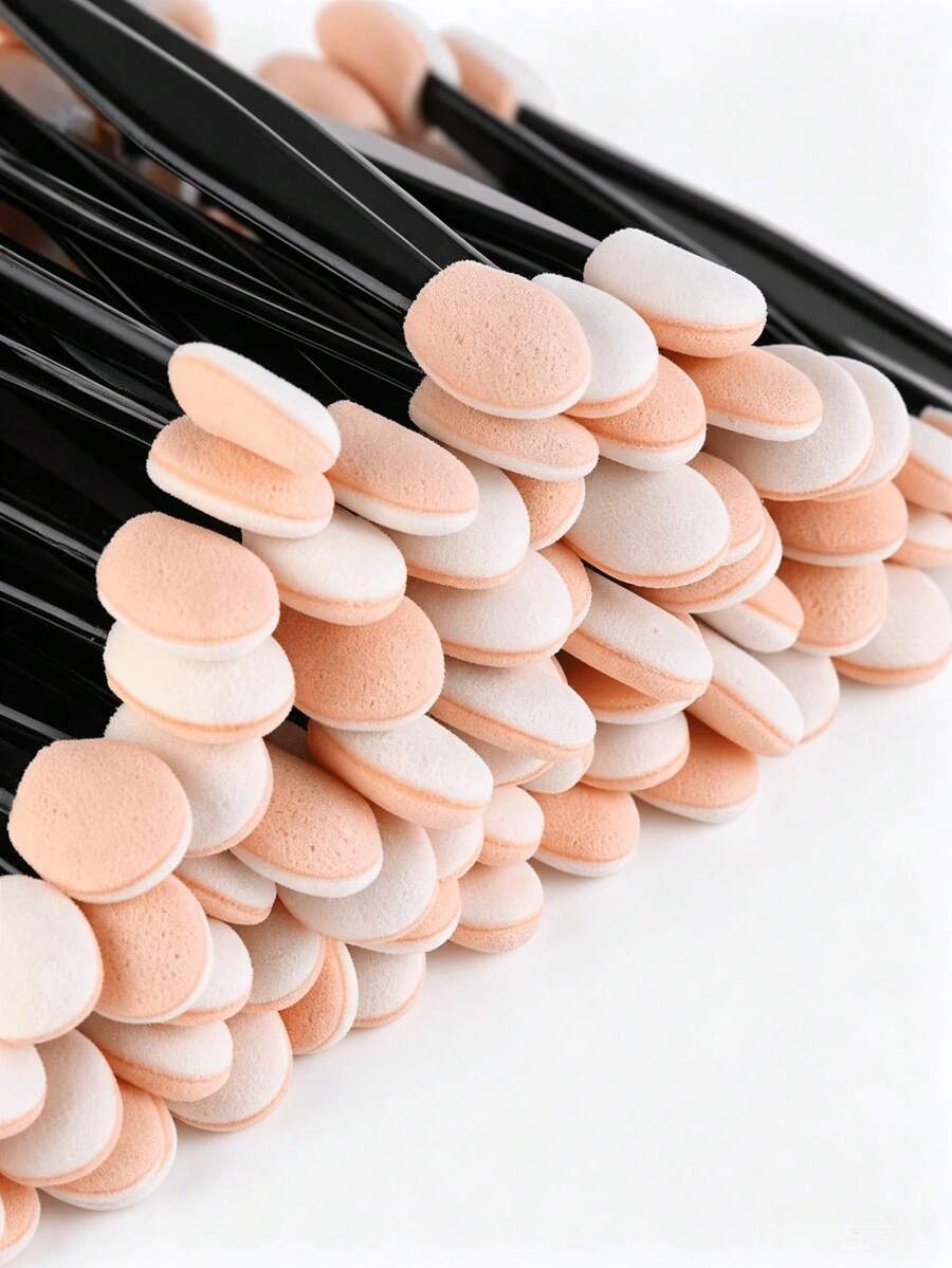 100pcs/50pcs/10pcs Double-Ended Eyeshadow Brushes, Latex Sponge Head Makeup Tools, Eyeshadow Sticks, Eye Makeup Brushes, Also Suitable For Nail Art Tools, Compact And Portable, Travel Essential, Holiday Gift, Girlfriend Gift