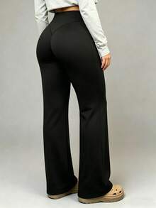 YOYI ABPOPA Women's New Fall Winter Yoga Pants, High-Waisted Design With Tummy Support, Suitable For Gym Workouts, Outdoor Travel, And Daily Casual Wear. - Black - View 4