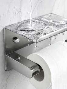Tempat Tisu Toilet dengan Ruang Penyimpanan di Bagian Atas - Mudah Dipasang, Cocok untuk Kamar Mandi dan Meja Rias, Pemasangan Sederhana - Tersedia dalam Berbagai Pilihan Warna Seperti Matte, Mengkilap, Hitam, Putih, dan Abu-abu - c - View 7