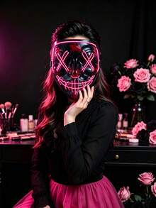 萬聖節面具 多色可選 The Purge 主題面具 恐怖尖叫面具 適合節日角色扮演 萬聖節禮物 節日必需品 不發光 - 彩色 - 查看 1