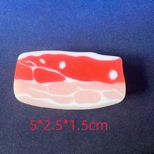 6Pcs Creative Simulated Food‑Shaped Pork Belly Funny Erasers, High‑Aesthetic, Low‑Crumbs & Residue‑Free - Pork Belly Shaped Eraser - View 4