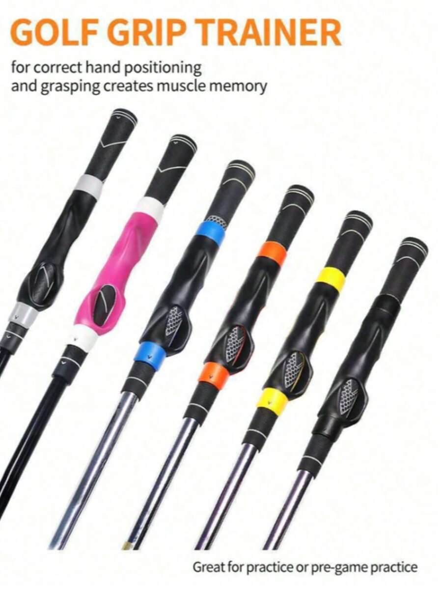 Golf Grip Trainer, Golf Training Grip, Golf Grip Set, Golf Club Grip, Golf Club Grip Trainer For Correct Hand Position - Multicolor - View 1