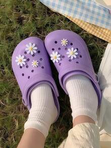 Resin Daisy Shoe Charms For Girls, 6Pcs Cute Flower Accessories For Sandals, Spring Summer Decoration For Women, DIY Party Favor - Multicolor - View 2